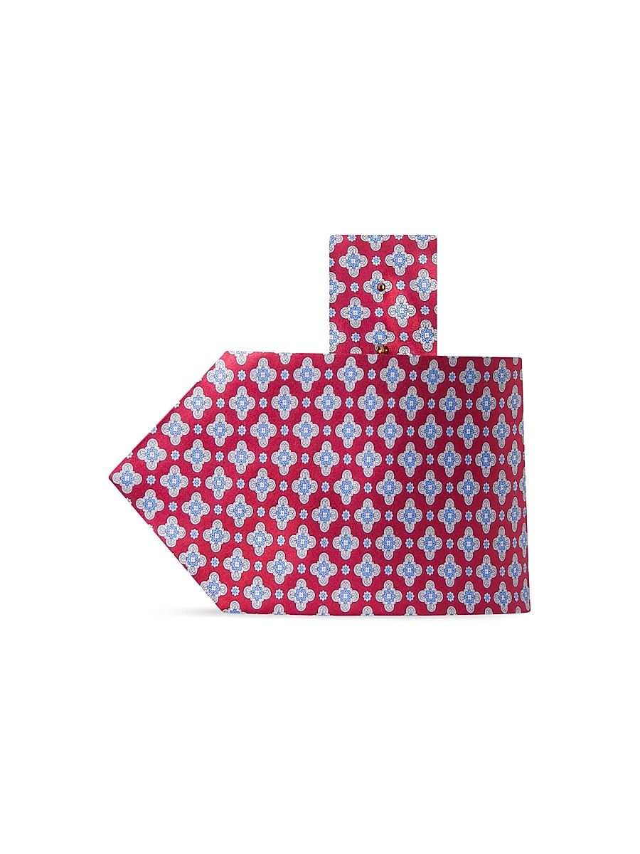 Men's Luxury Silk Tie - Dark Red Black