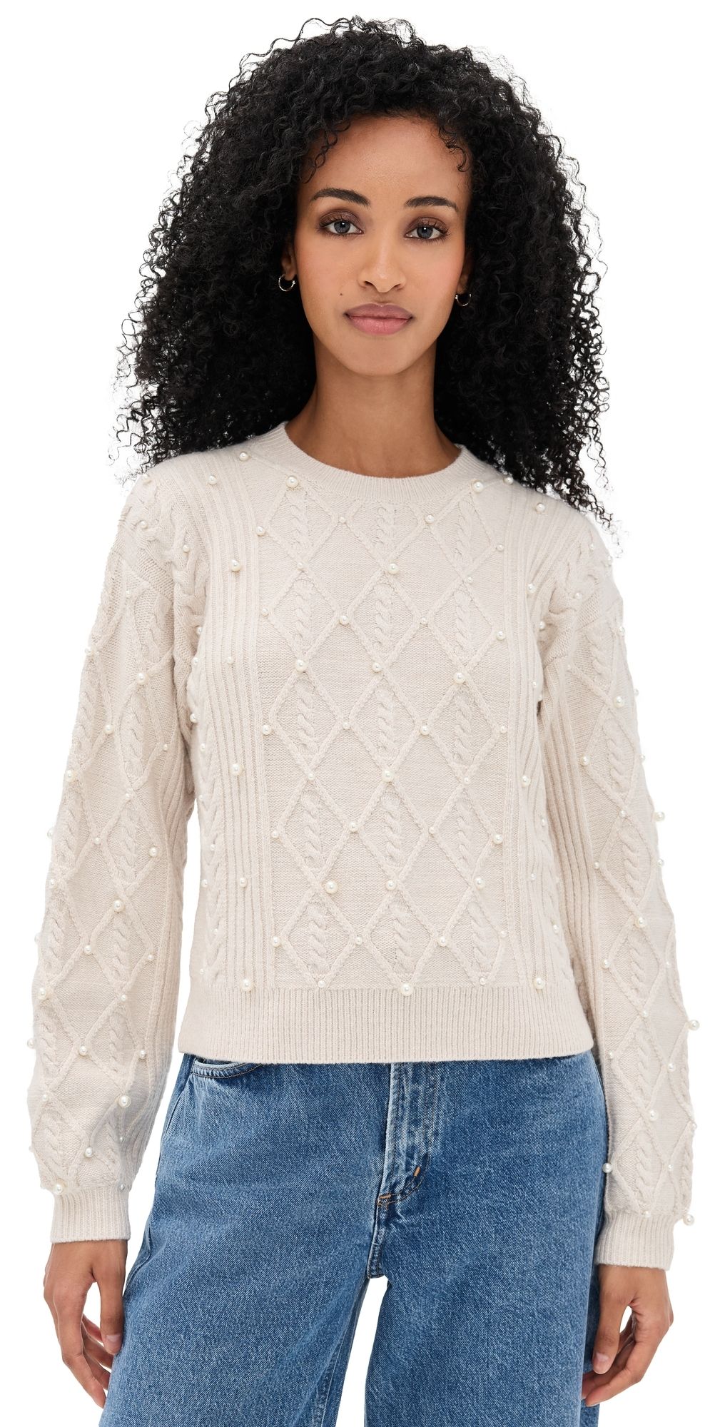 Splendid Demi Pearl Sweater Pale Oak Hthr M