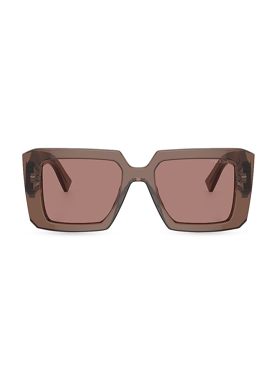 Women's 51MM Square Sunglasses - Light Brown
