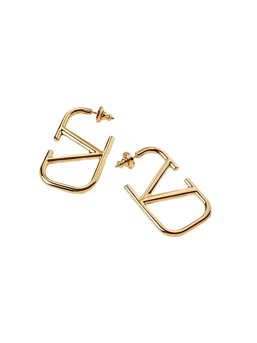 Women's VLogo Signature Metal Earrings - Gold
