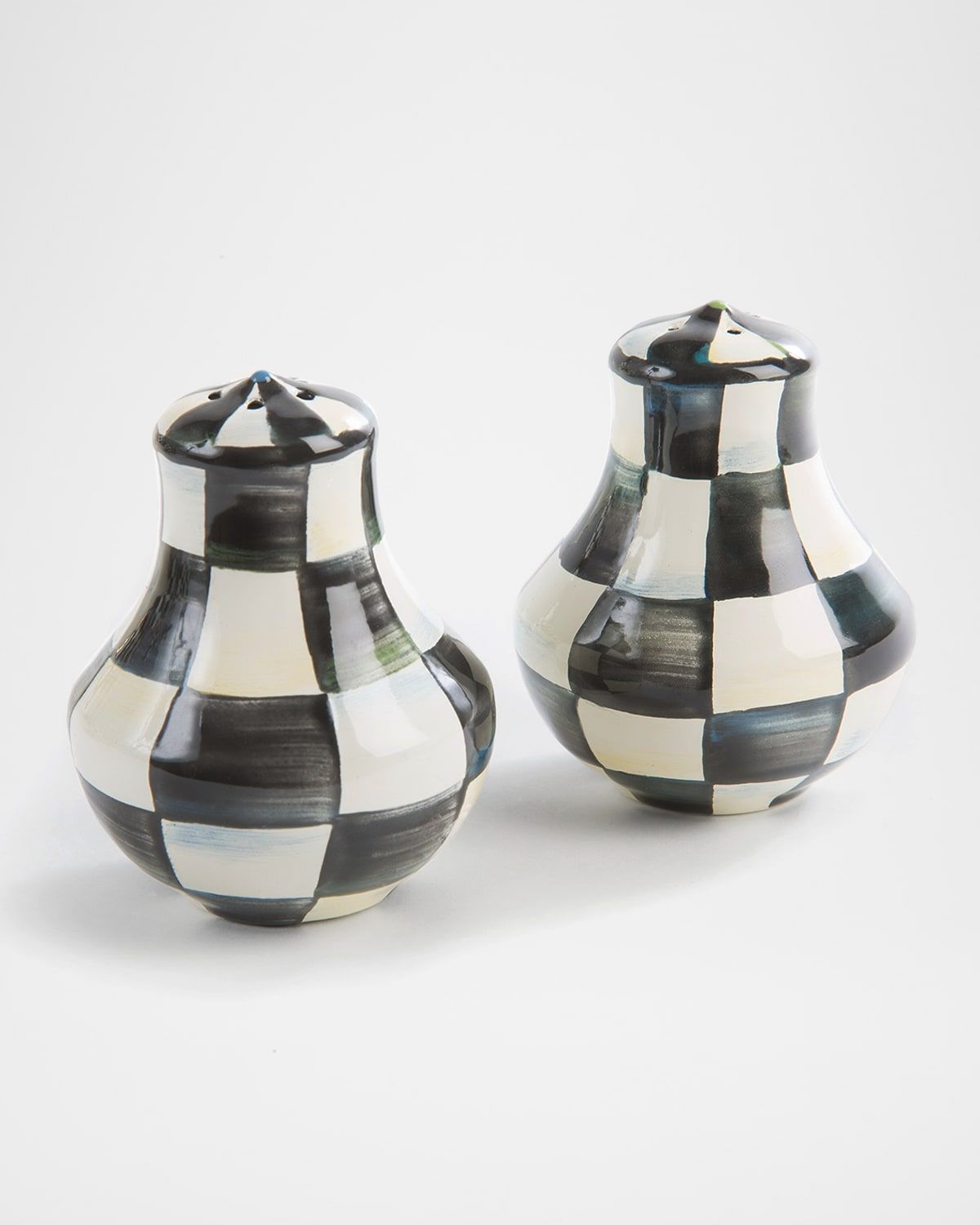 Courtly Check Enamel Salt & Pepper Shakers