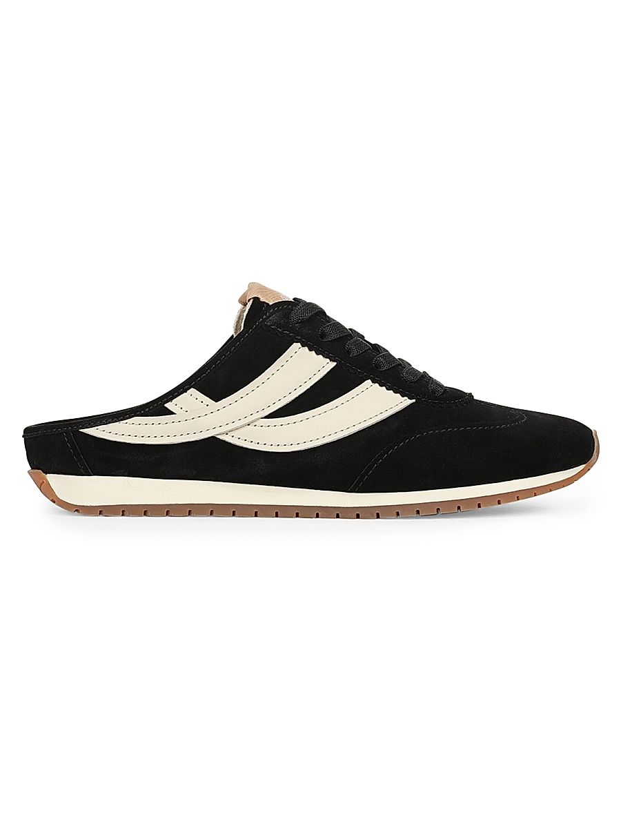 Women's Oasis Suede Mule Sneakers - Black - Size 7