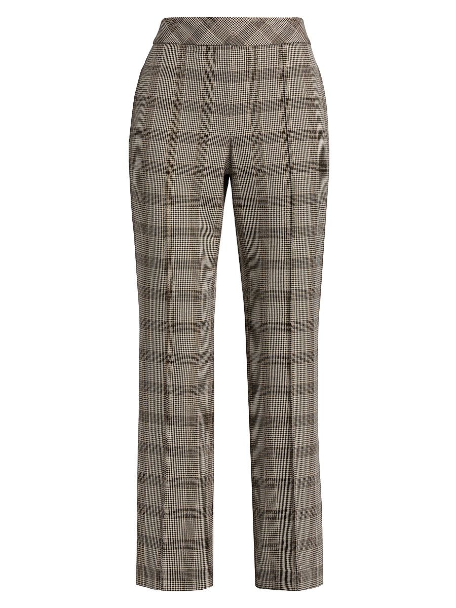 Women's Elodie Plaid Straight-Leg Pants - French Plaid - Size 16
