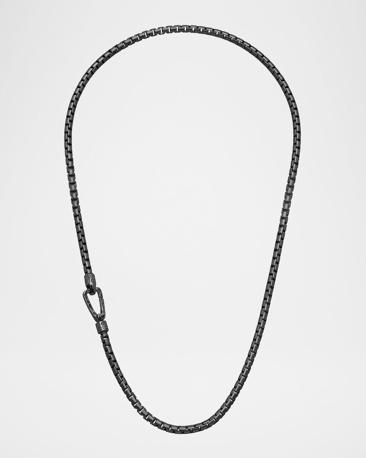 Men & apos;s Ulysses Box Chain Necklace in Silver, 62mm