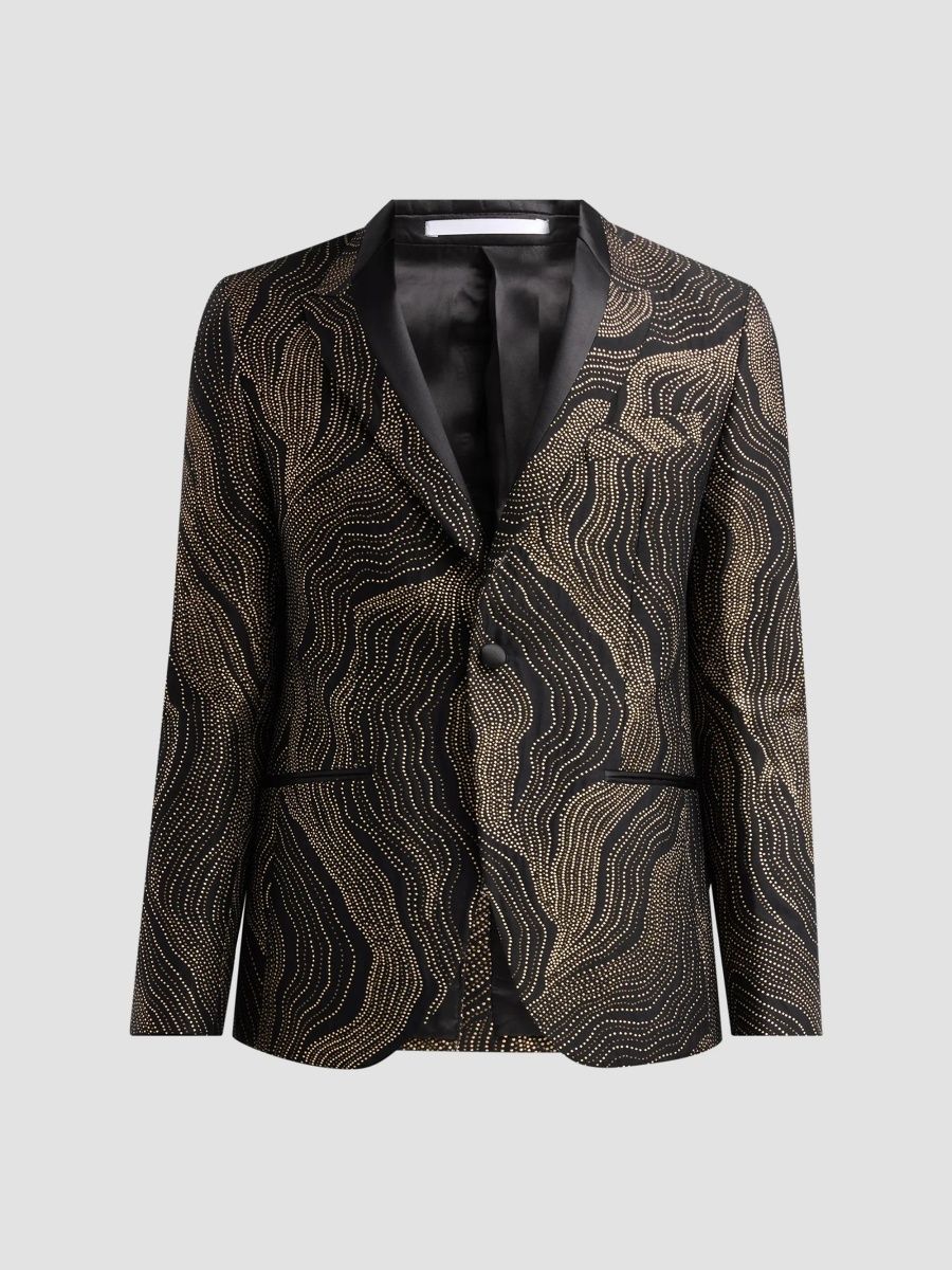 Pal Zileri Men's Swirl Ombré Silk Dinner Jacket - Dark Blue - Size 38