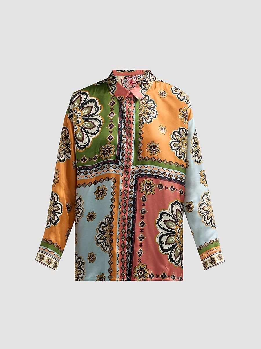Johnny Was Women's The Audrey Patchwork Shirt - Kesia - Size XL