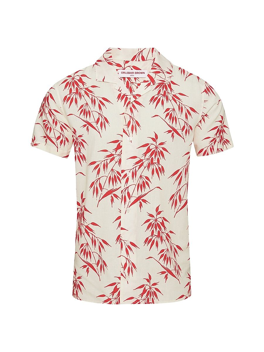 Men's Hibbert Tailored Camp Shirt - Whitesummerred - Size XL