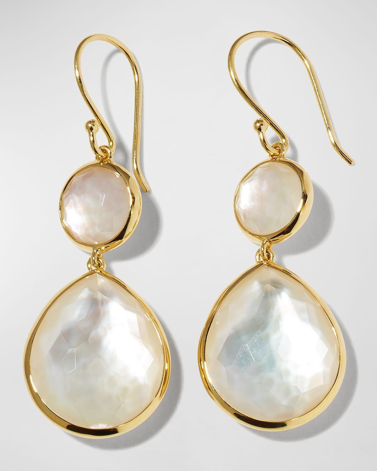 Rock Candy Snowman Teardrop Earrings in 18K Gold