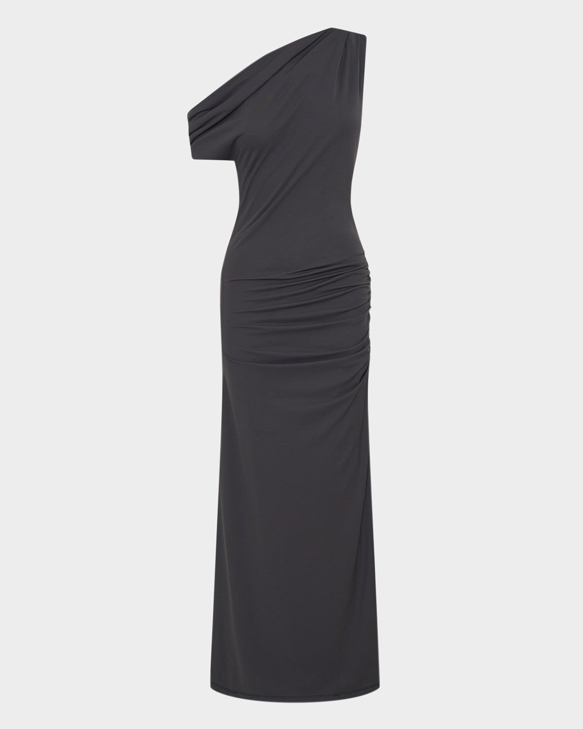 Selma Ruched One-Shoulder Gown