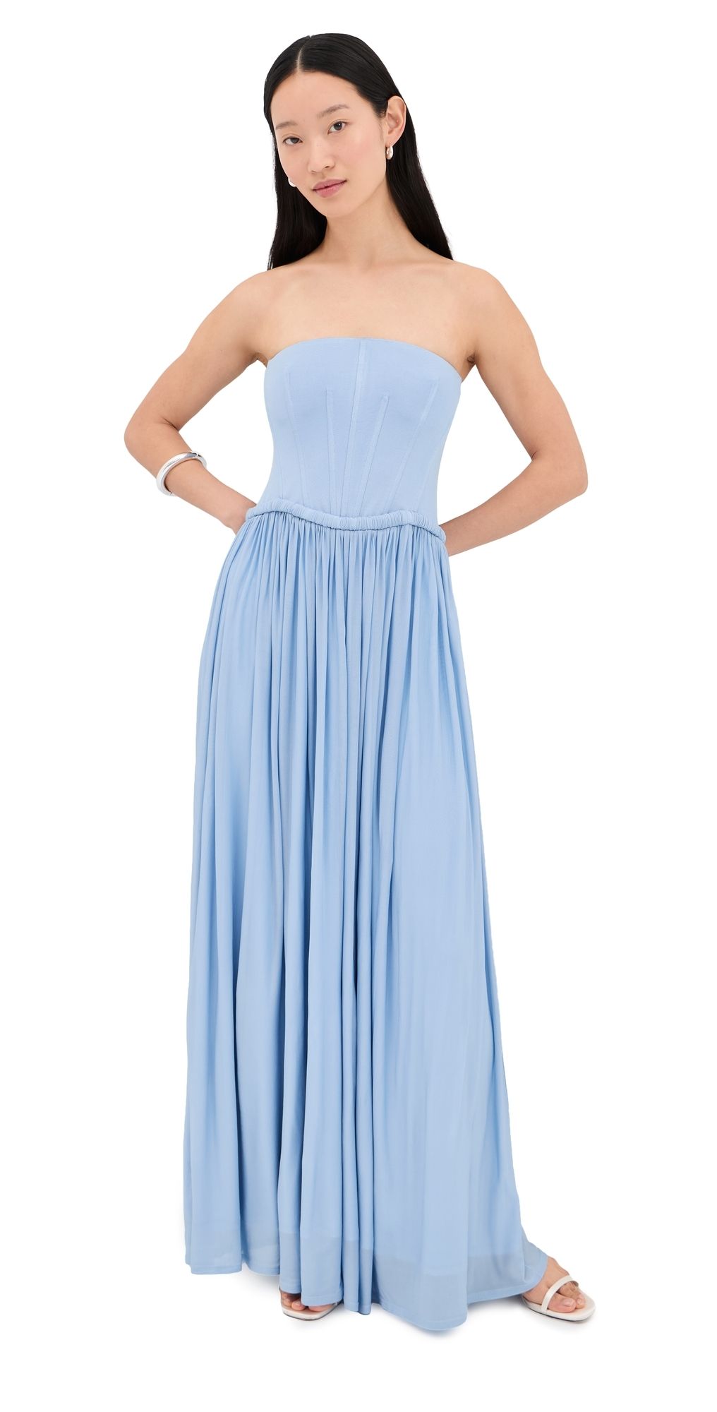 SIMKHAI Adalys Bustier Dress Tidepool 8