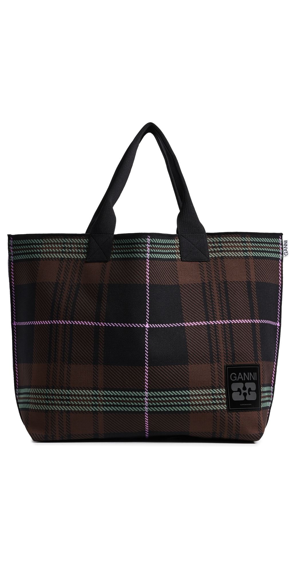 GANNI Knit Easy Medium Shopper Chicory Coffee One Size