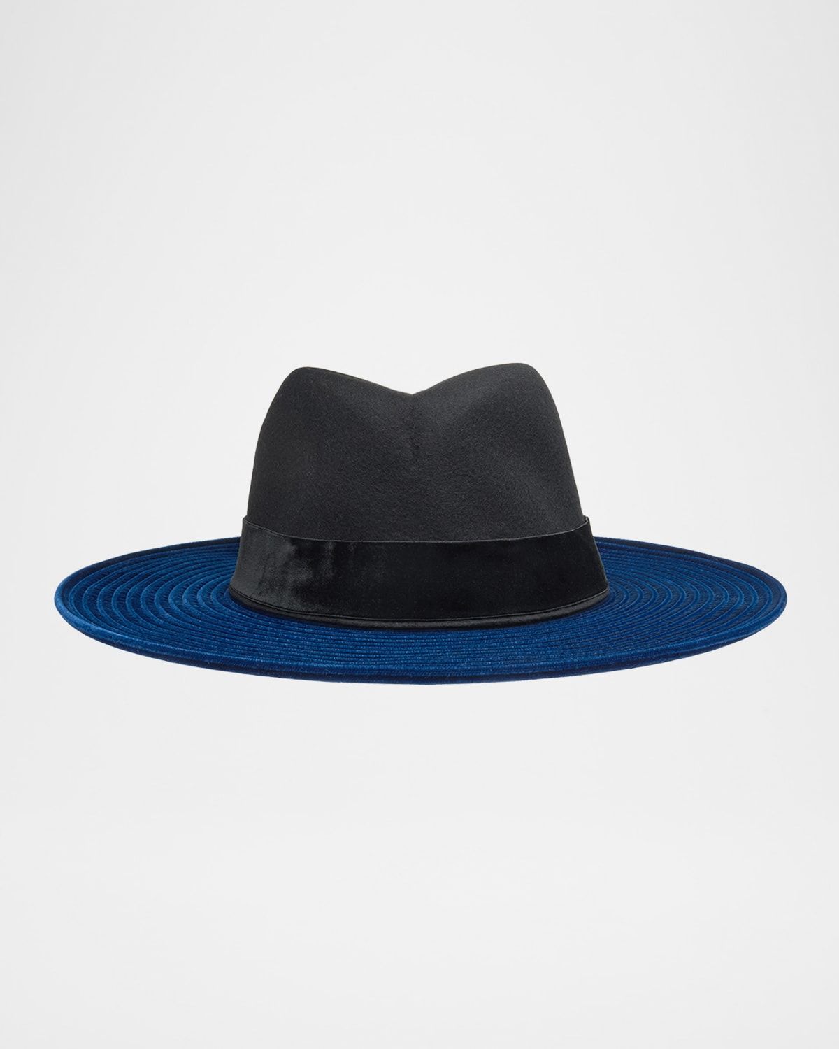 Jeanne Two Toned Velvet Fedora