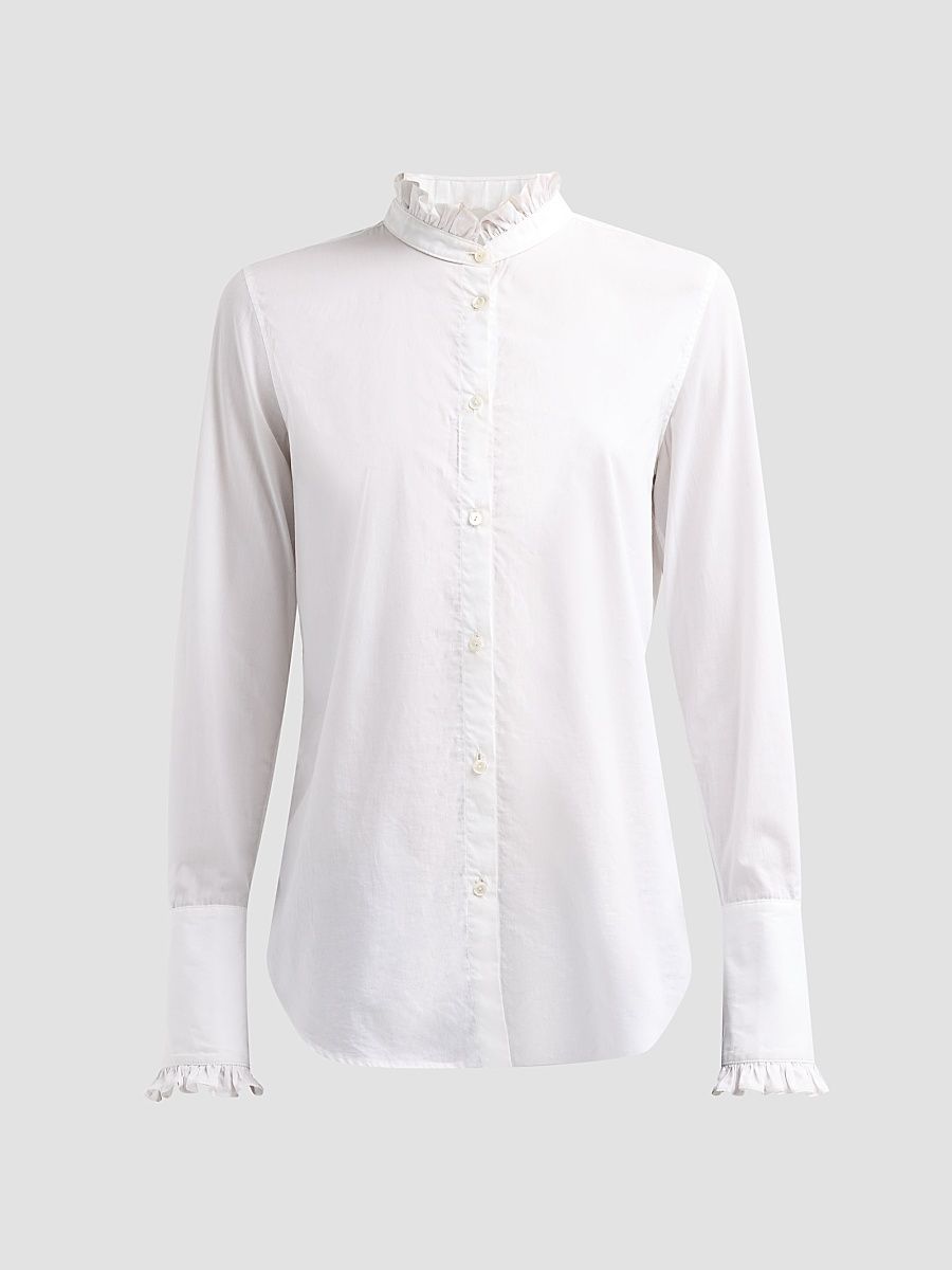 Women's Elio Cotton Shirt - White - Size XS