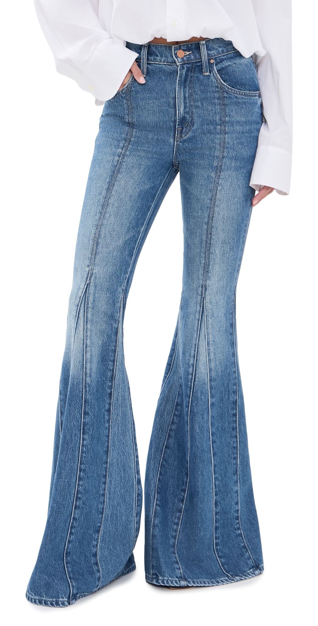 MOTHER The Seamed Dollop Heel Jeans On Tap 34