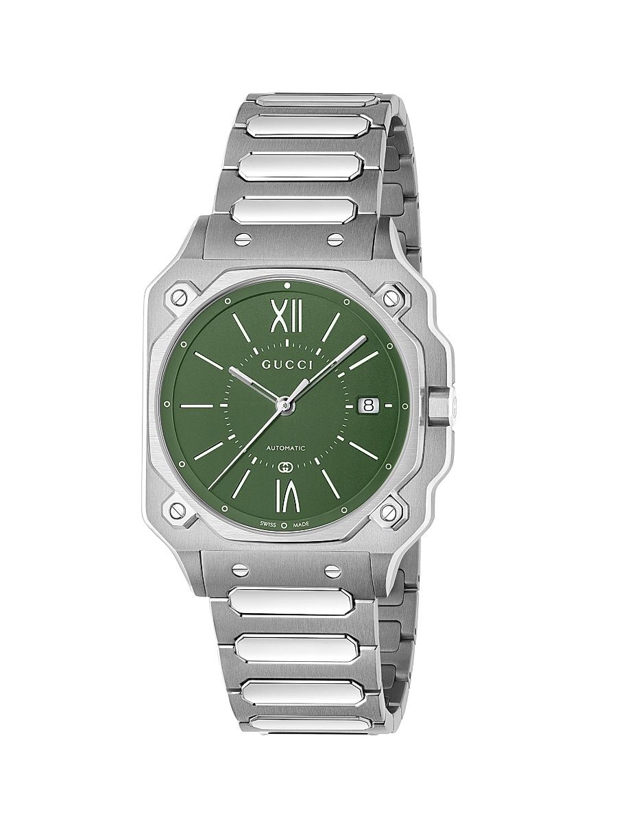 Men's G-Flat Stainless Steel Bracelet Watch/36MM - Green