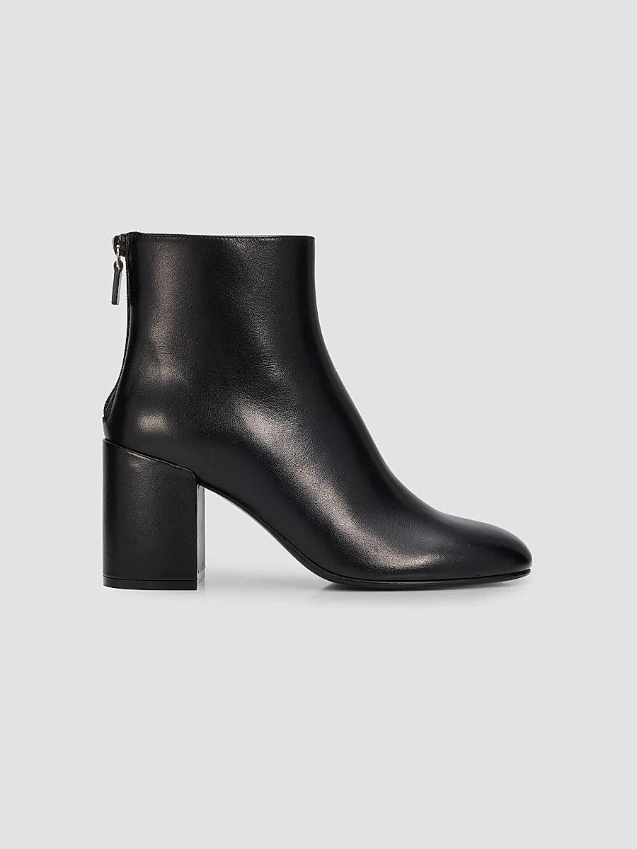 Women's Bacari 75MM Leather Booties - Black - Size 11