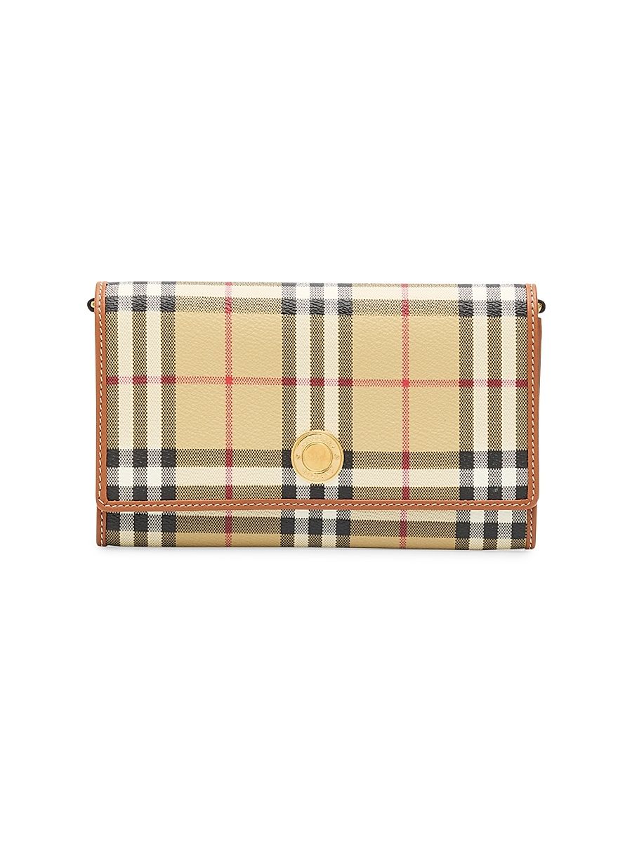 Women's Hannah Check Canvas Wallet - Beige