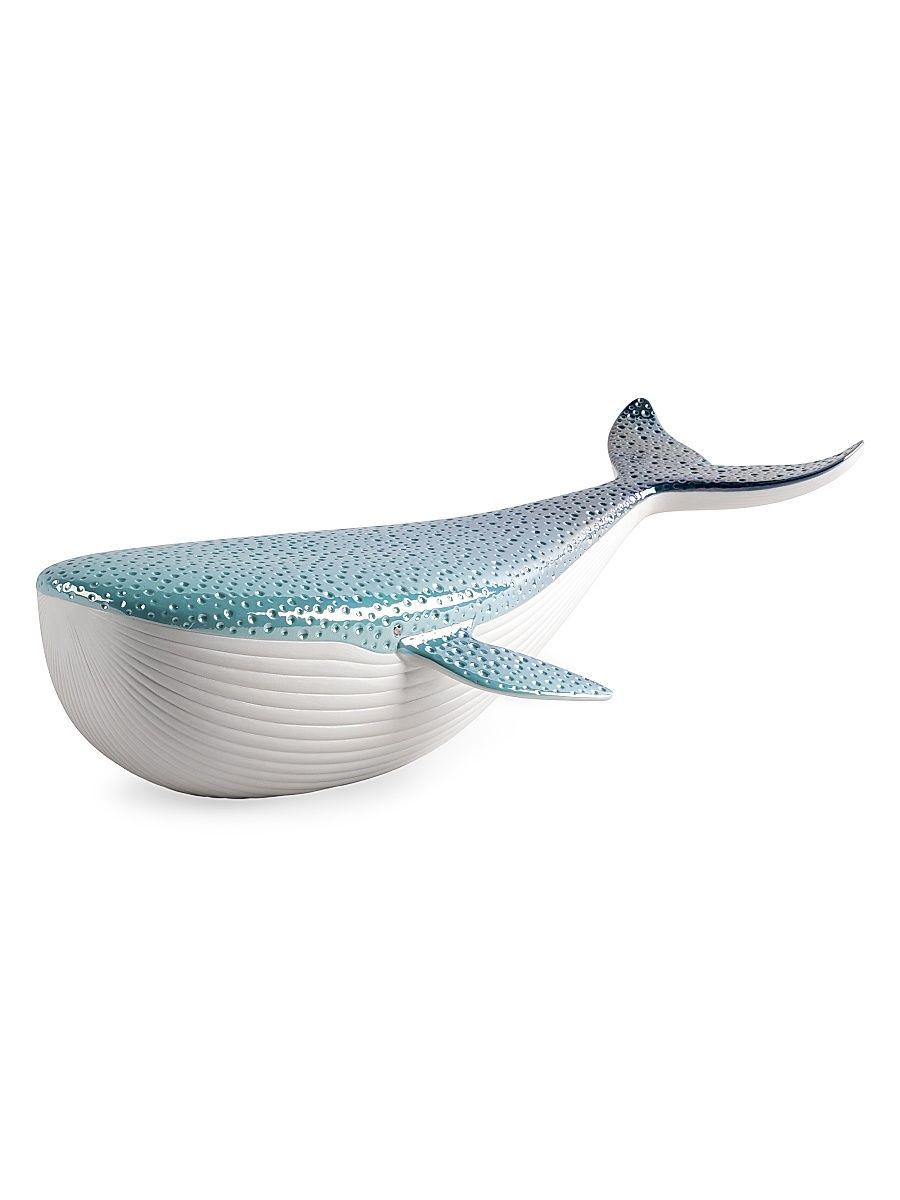 Porcelain Whale Sculpture