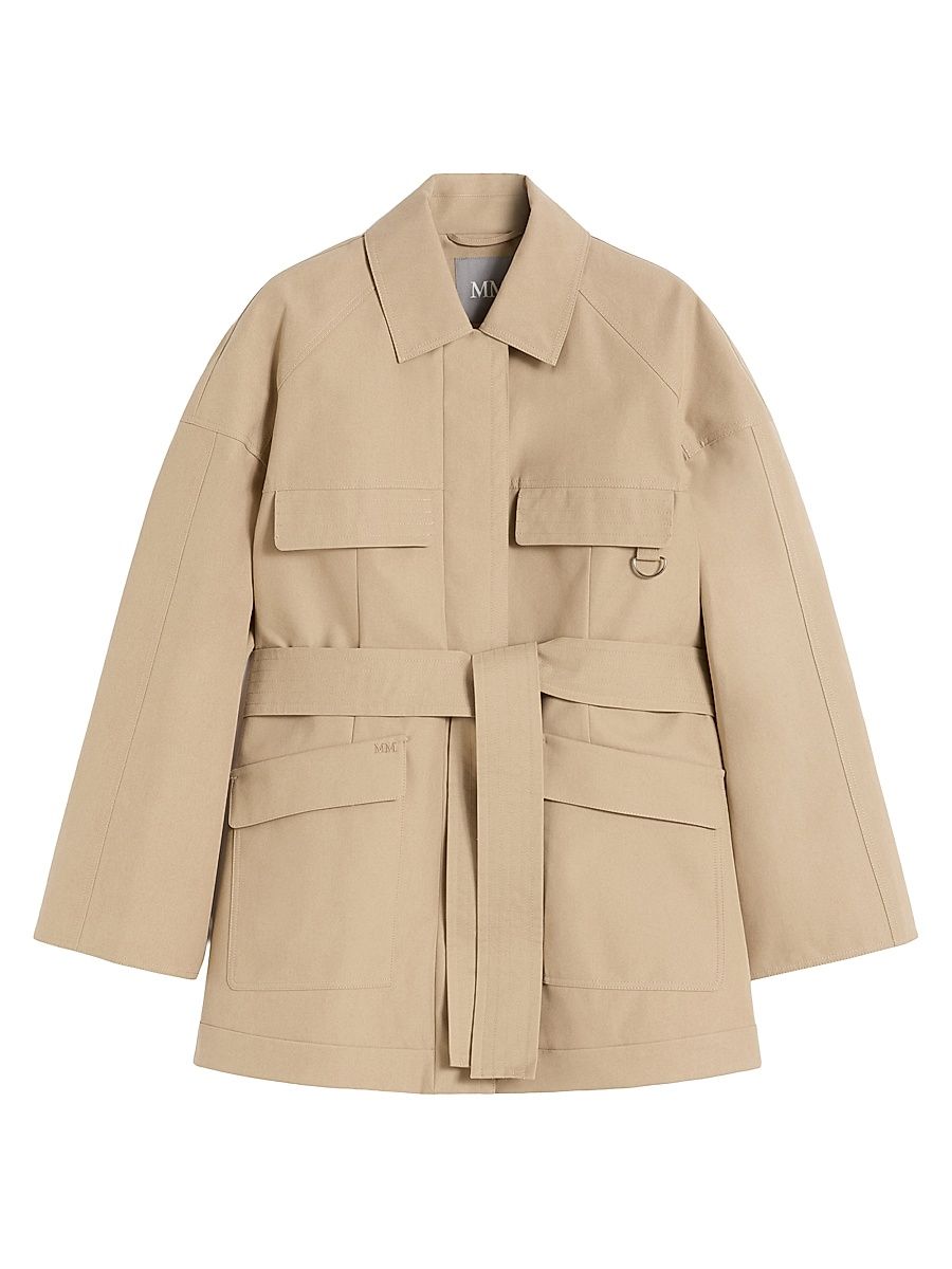 Women's Water Repellent Gabardine Saharan Jacket - Beige - Size 16