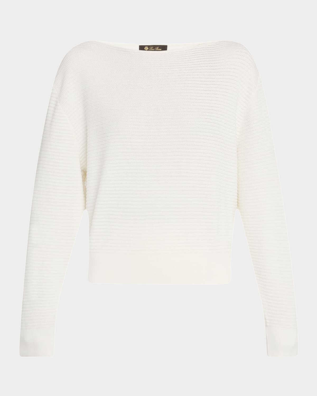 Dora Baltea Boat-Neck Silk-Cotton Sweater