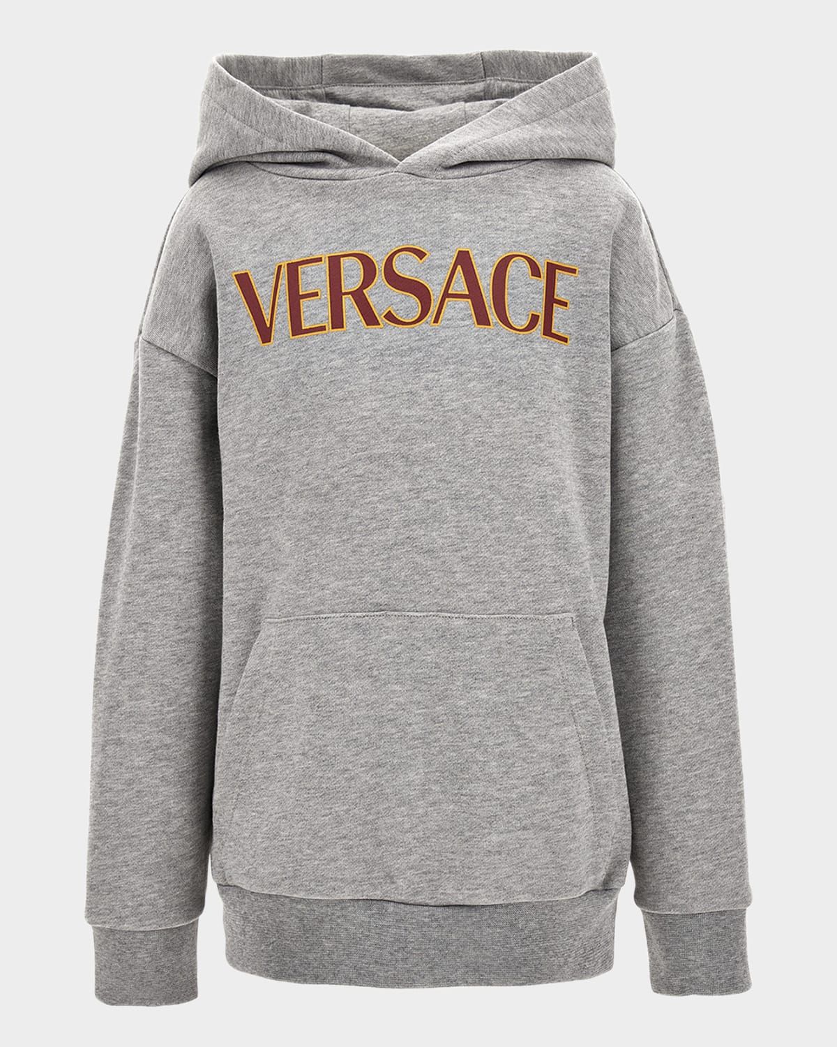 Boy & apos;s Bicolor Logo-Print Hoodie, Size 6-14