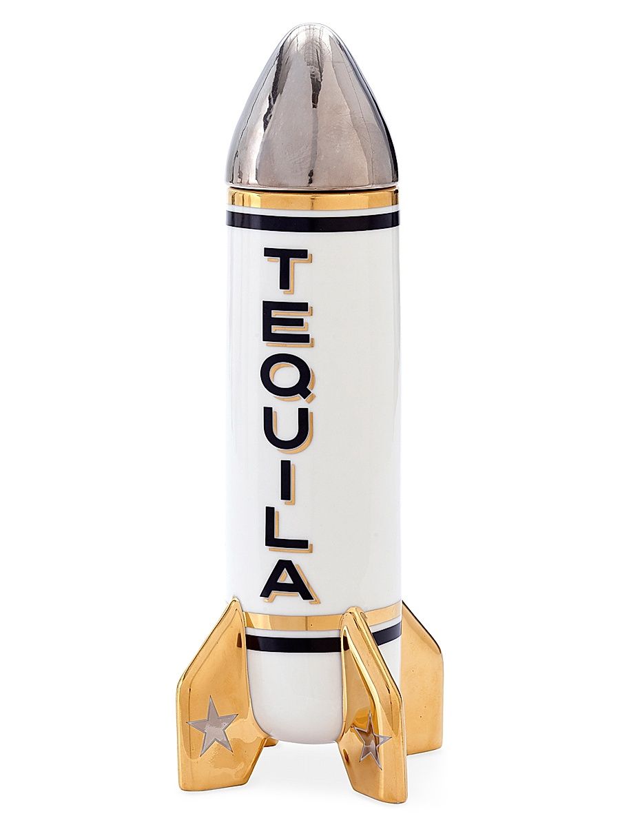 Rocket Porcelain & 16K Goldplating Tequila Decanter