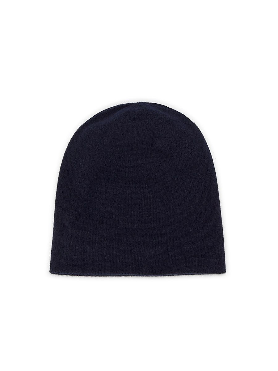 Men's COLLECTION Reversible Cashmere Beanie - Navy Blue