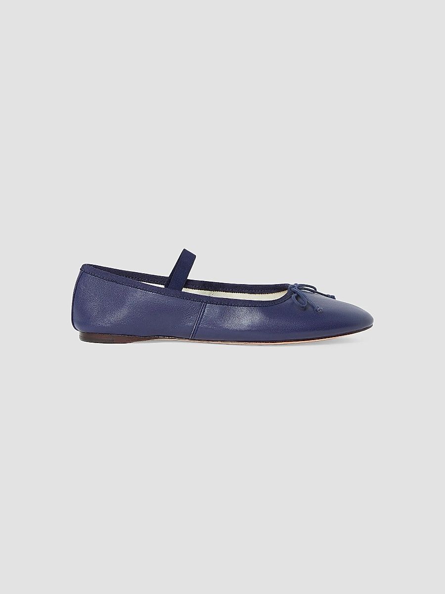 Loeffler Randall Women's Leonie Leather Ballet Flats - Navy - Size 10