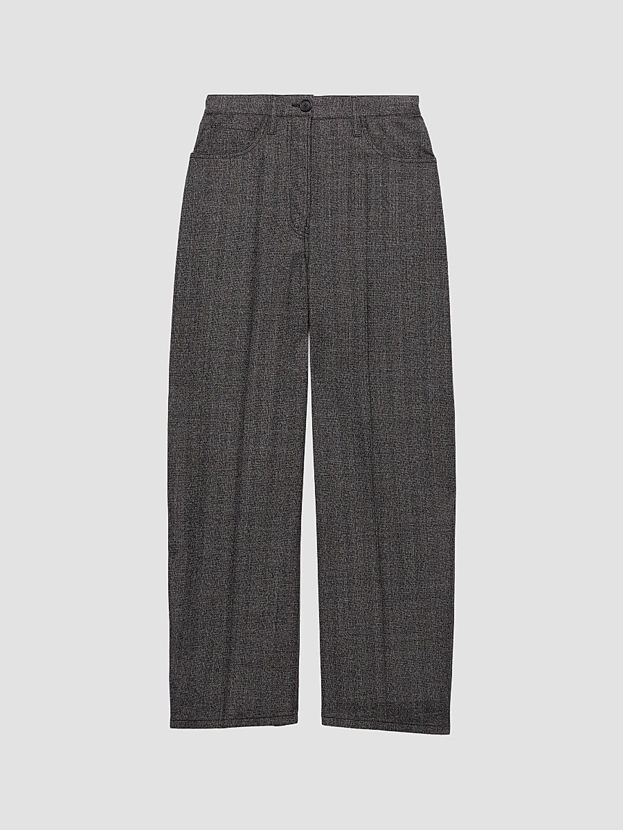 Women's Mouline Wool Pants - Black - Size 8