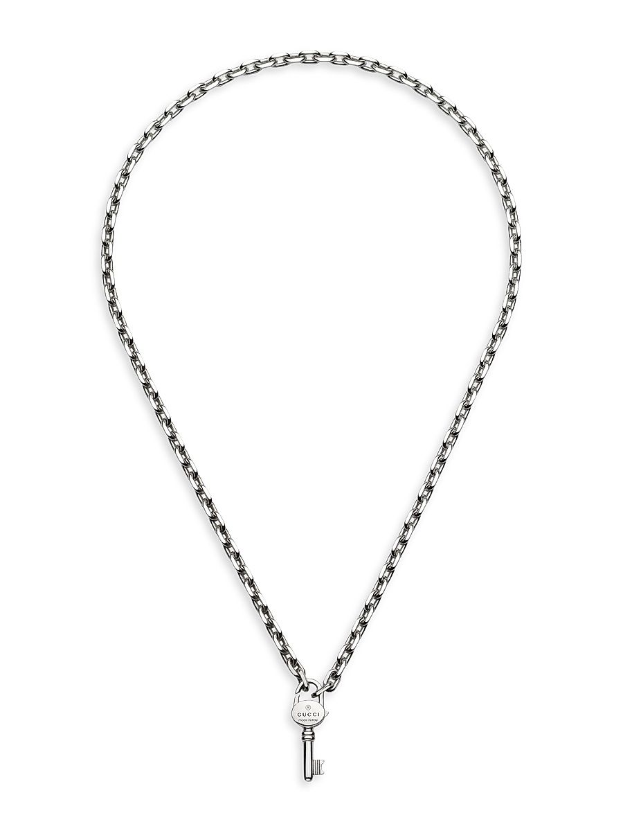 Women's Trademark Sterling Silver Key Pendant Necklace - Silver