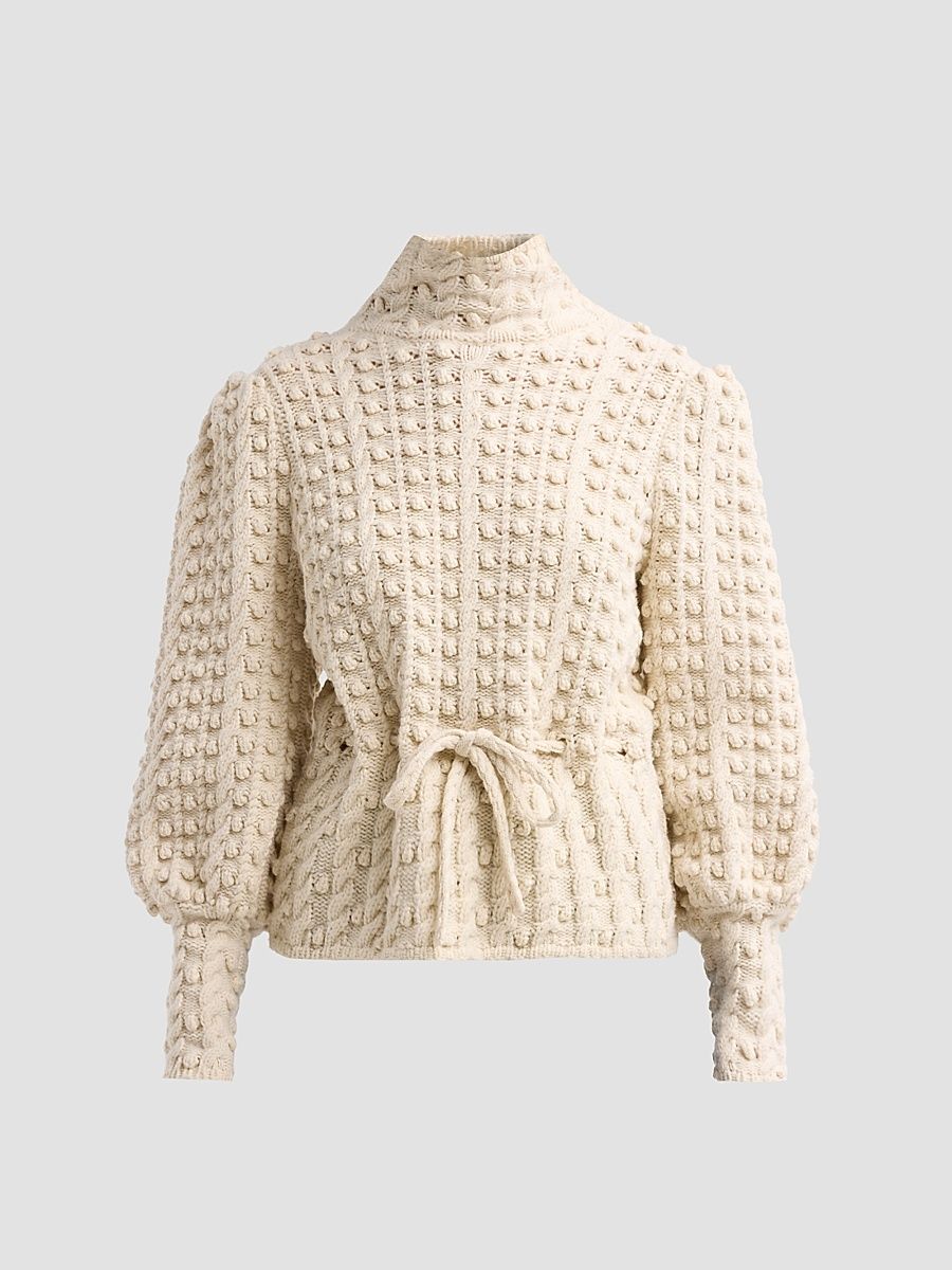Women's Valiant Wool Bauble Sweater - Cream - Size 2