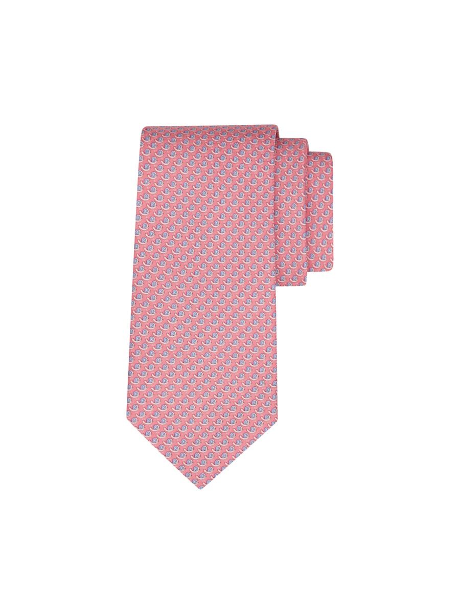 Men's Betty Snail-Printed Silk Tie