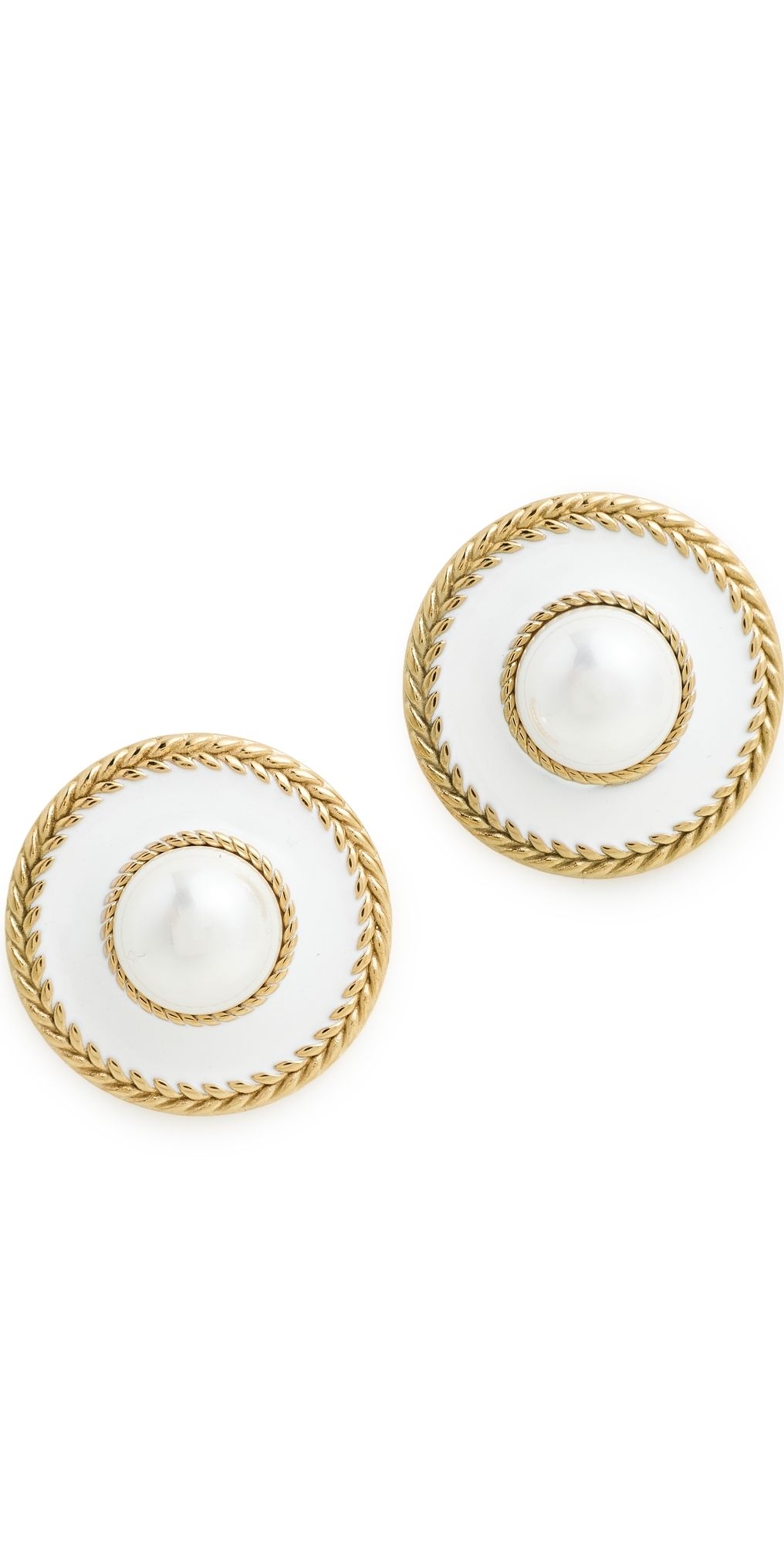 Galley Los Angeles Sara Earrings Gold/Pearl One Size