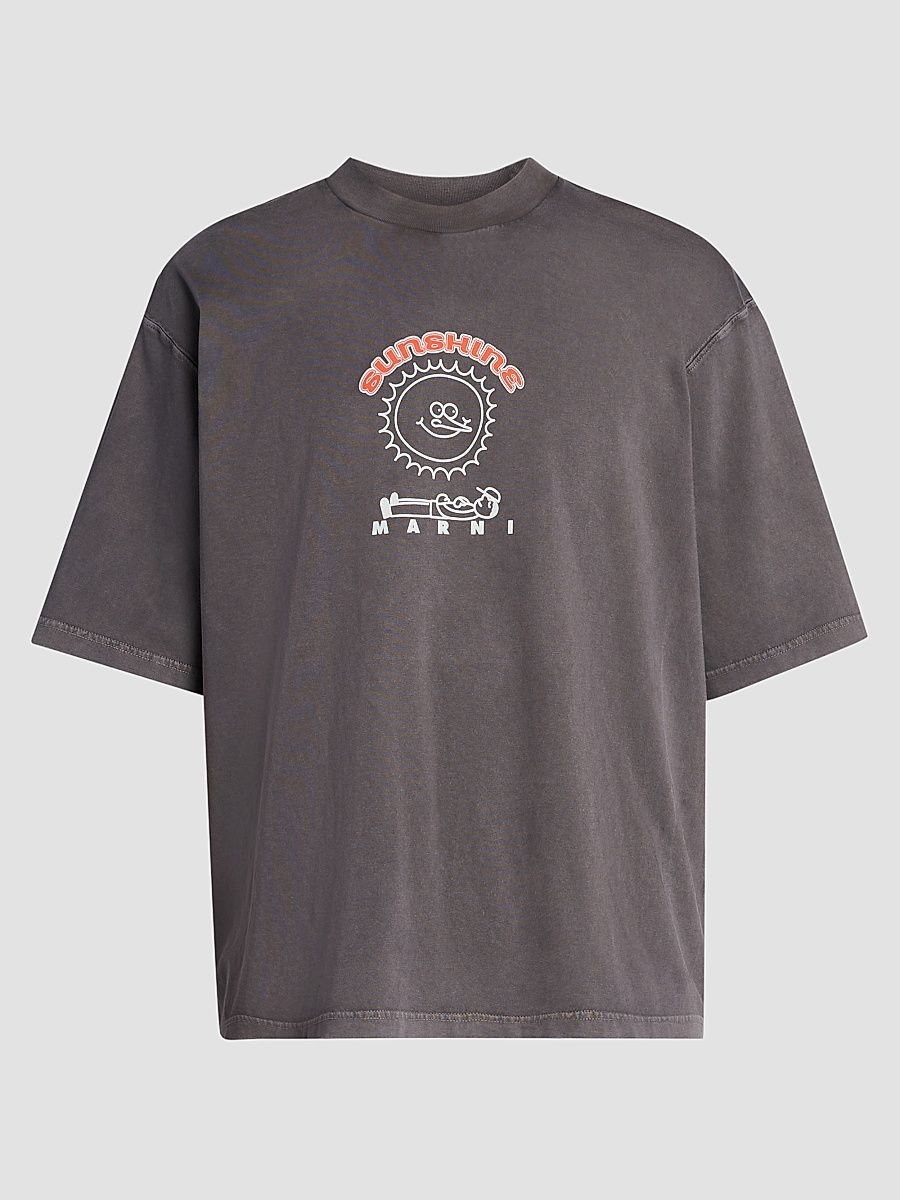 Men's Sunshine Relaxed-Fit Crewneck T-Shirt - Truffle - Size 44