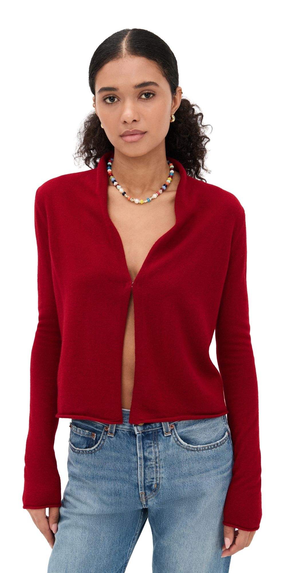 Guest in Residence Cashmere Stealth Cardigan Ruby S