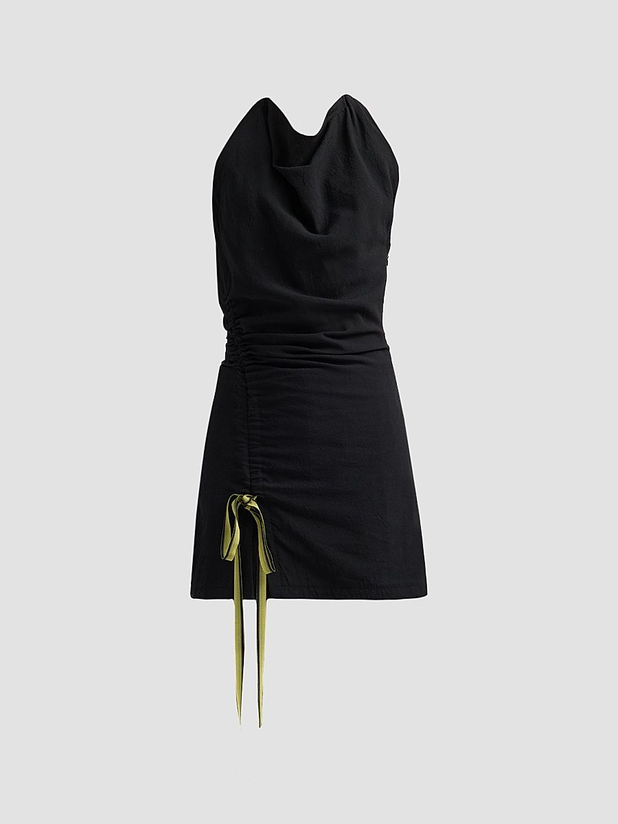 Proenza Schouler Women's Melia Crinkle Halter Top - Black - Size 12