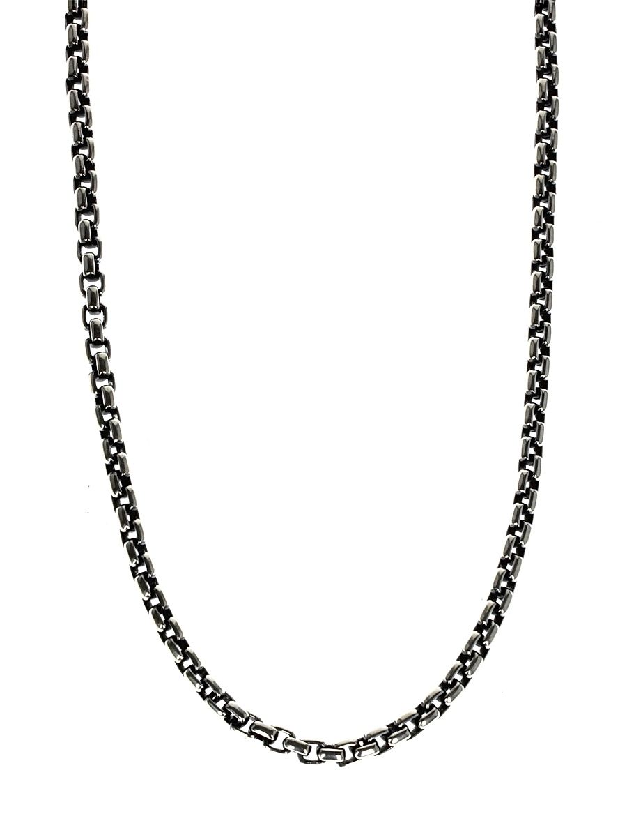 Men's Sterling Silver Box Chain Necklace - Silver