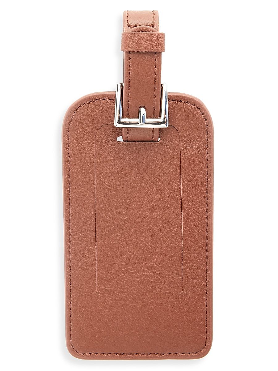 Women's Leather Luggage Tag - Tan