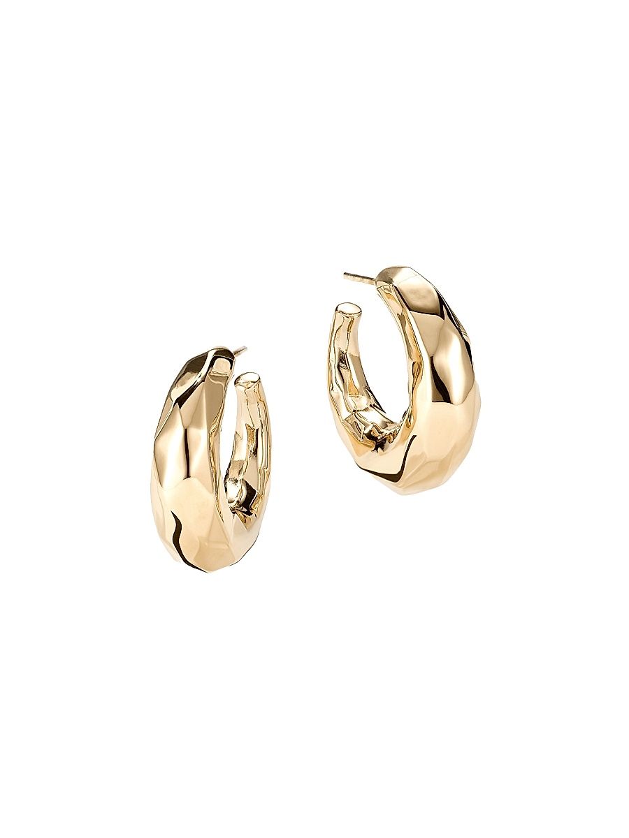 Women's Disco 14K Yellow Gold Hoop Earrings - Yellow Gold