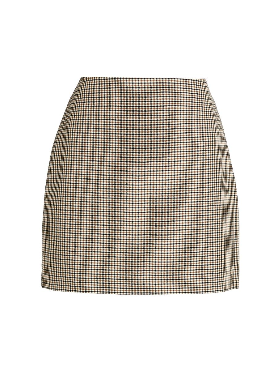 Women's Maris Plaid Miniskirt - Camel Multi - Size 6