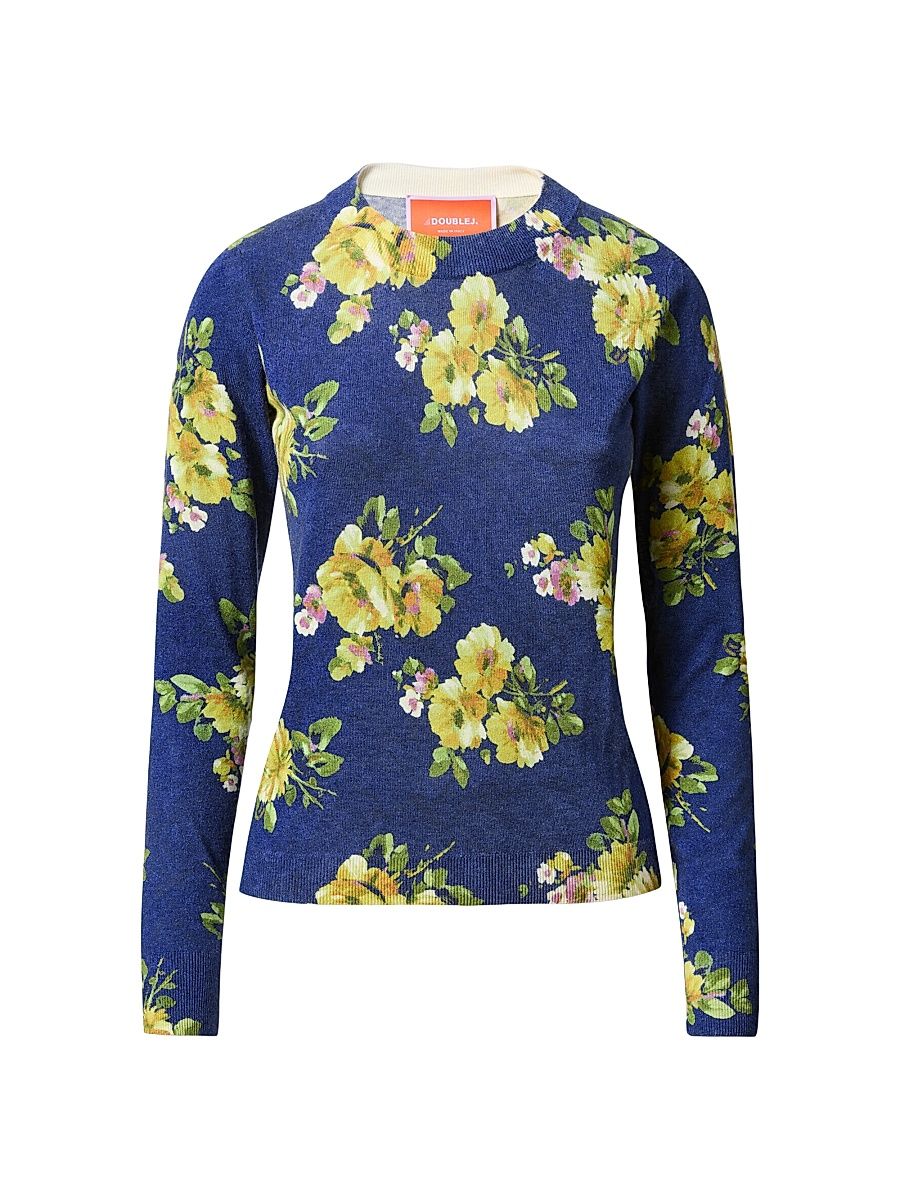 Women's Silky Crew Neck - Riptide Midnight Blue - Size Large