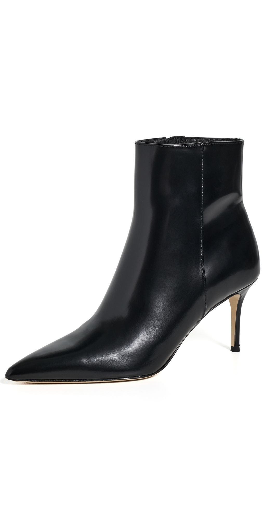 L'AGENCE Houston II Booties Black Leather 7.5
