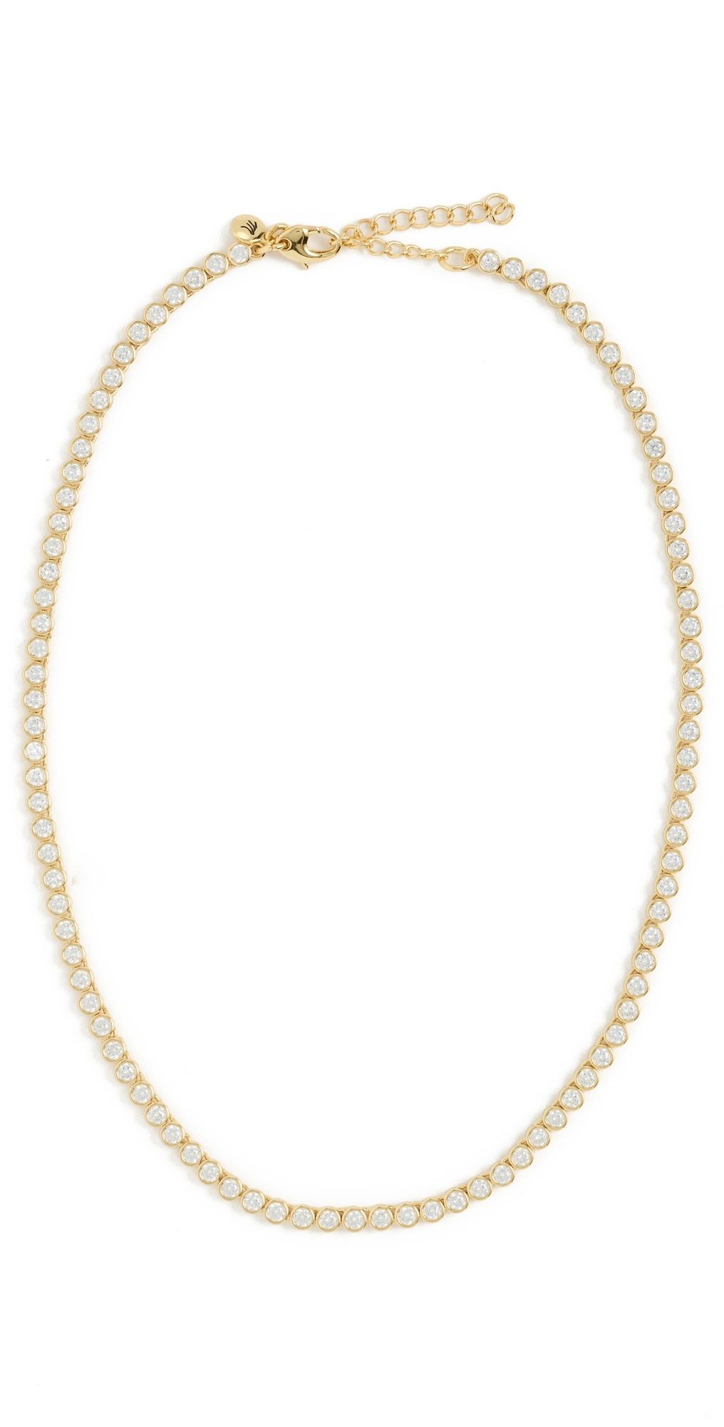 Madewell The Tennis Collection Bezel Set Crystal Necklace Polished Silver One Size
