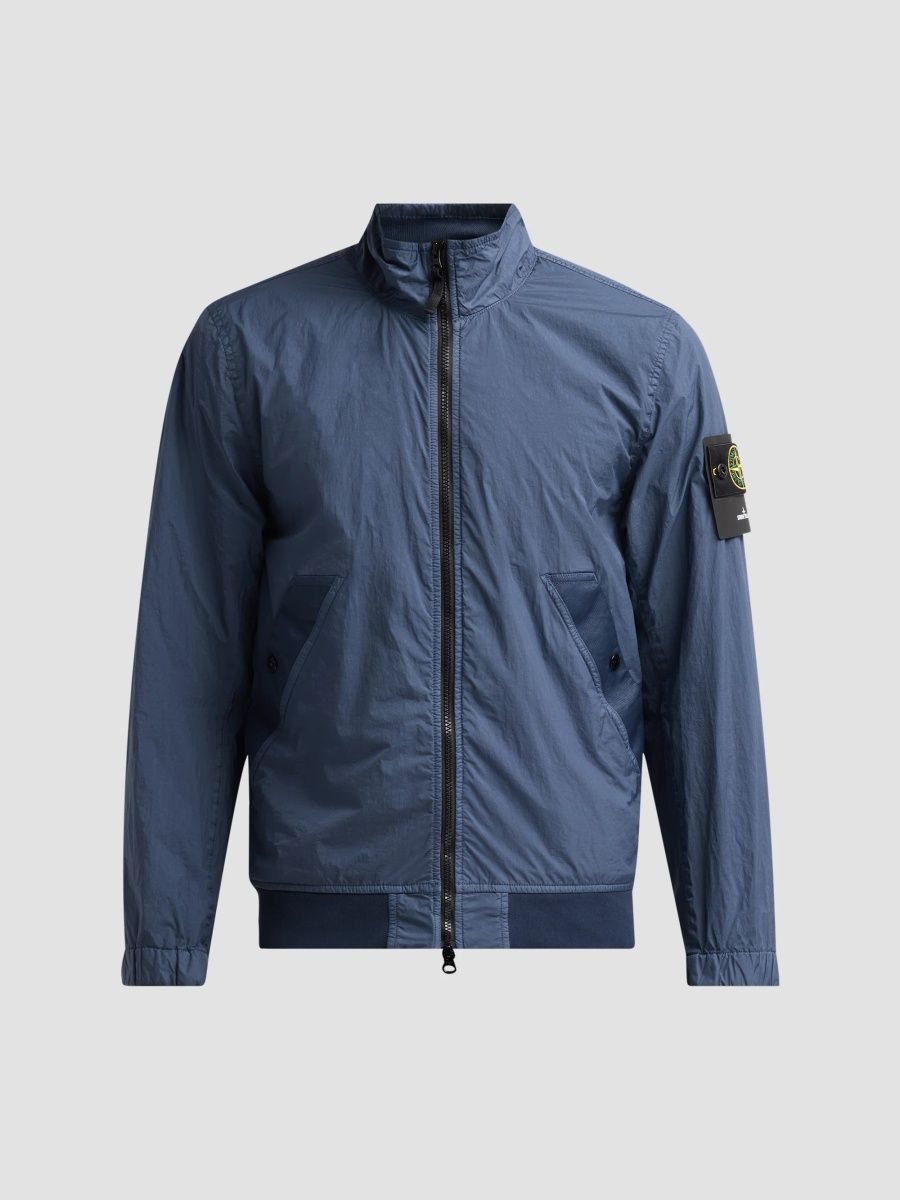 Stone Island Men's Nylon Windbreaker Jacket - Slate Blue - Size XXL