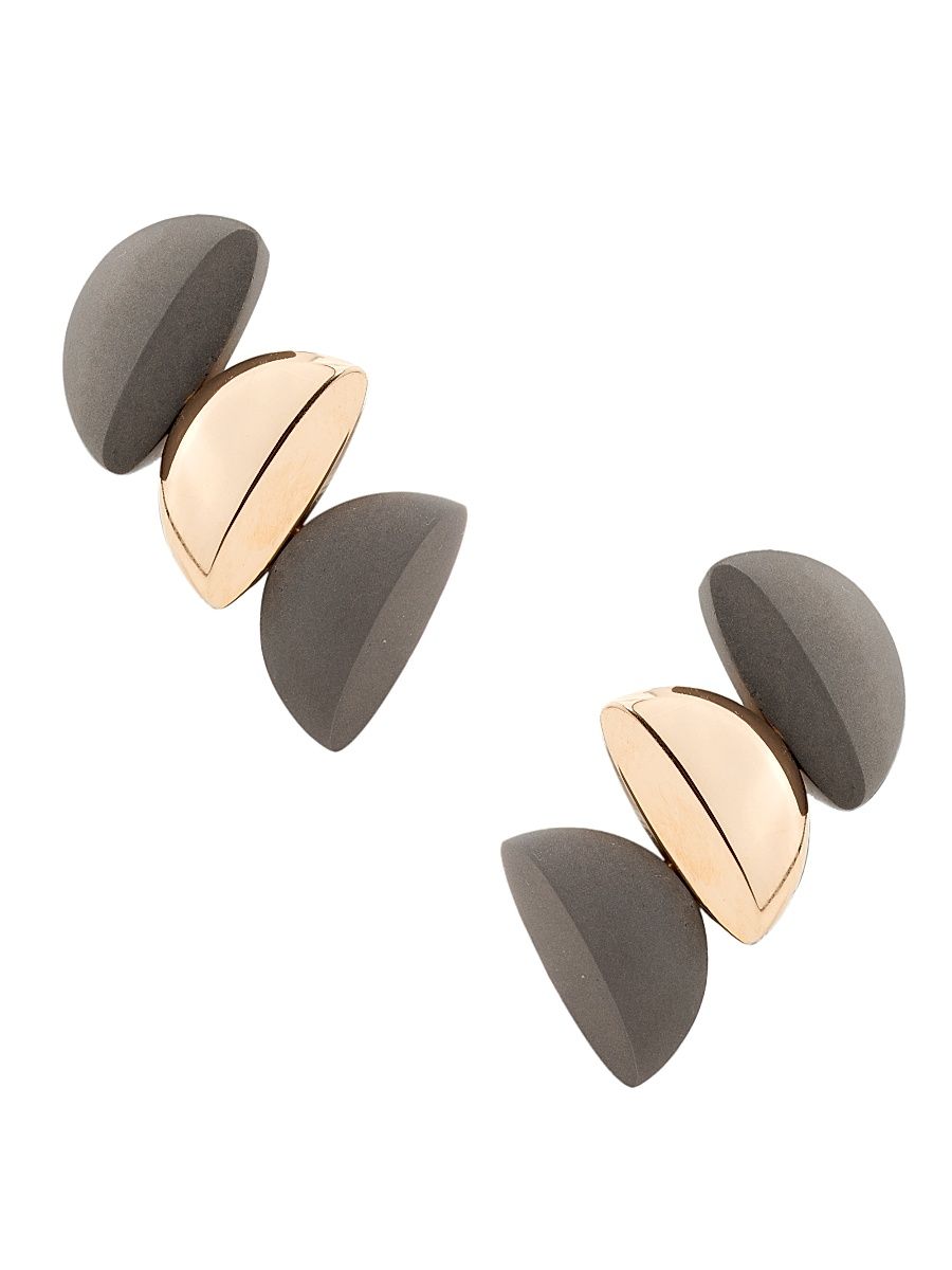 Women's Eclisse Endless Titanium & 18K Rose Gold Clip-On Earrings - Rose Gold