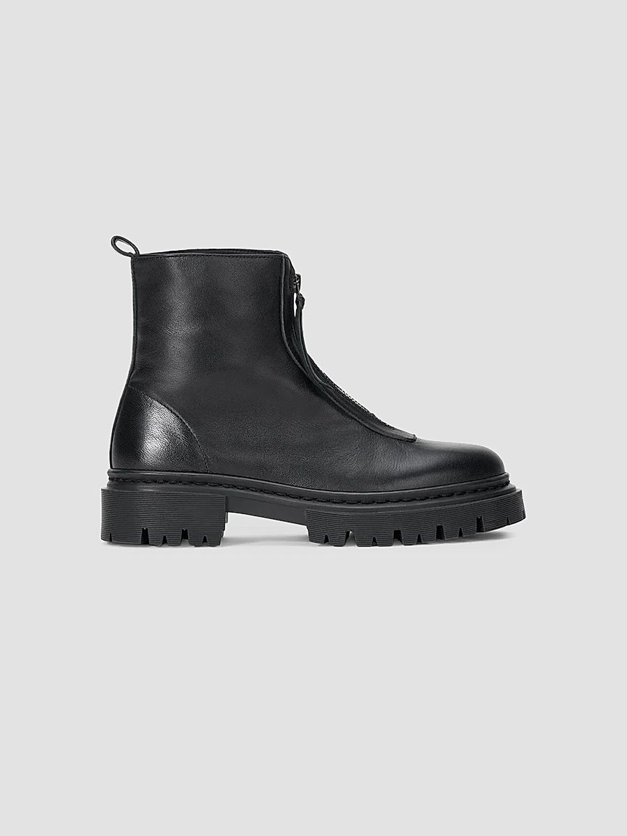 Women's Miles Leather Boots - Black - Size 8