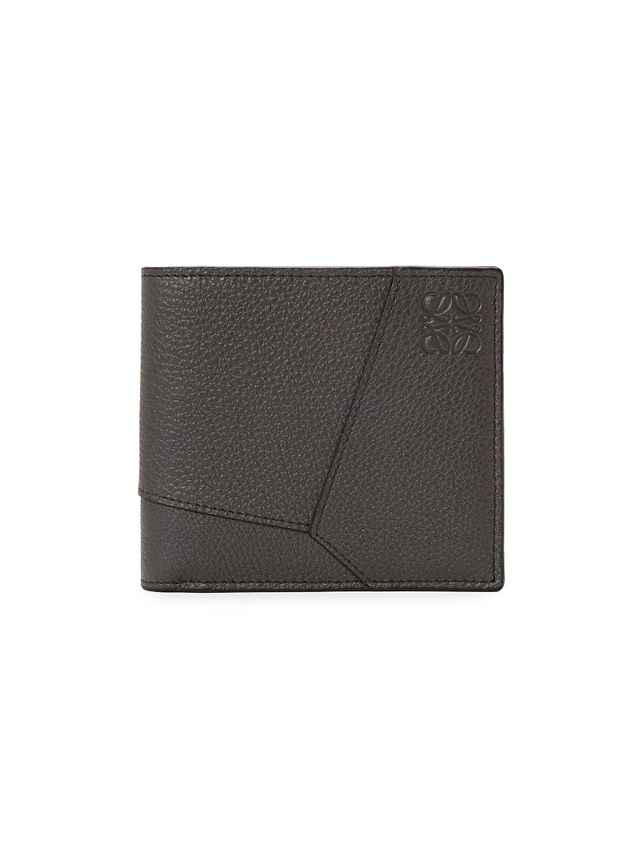 Men's Puzzle Leather Bifold Wallet - Dark Grey