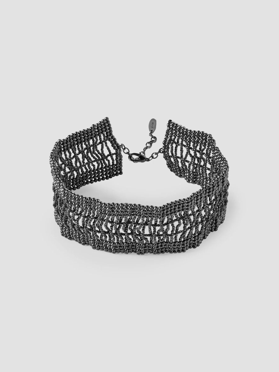 Brunello Cucinelli Women's Sterling Silver Wide Choker Necklace - Silver