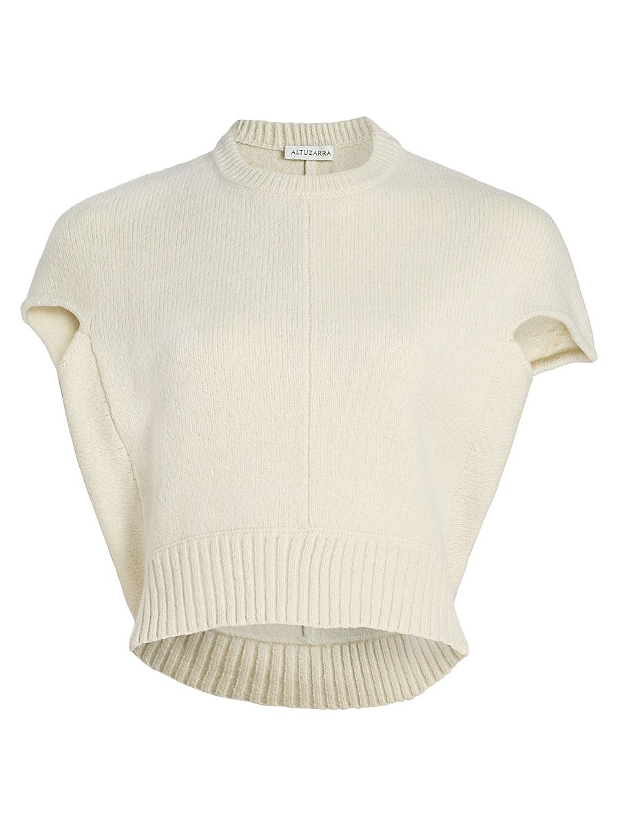 Women's Banks Wool-Blend Top - Ivory - Size XL