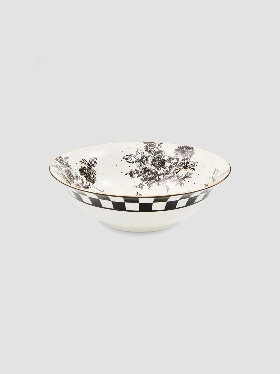 MacKenzie-Childs Bee Toile Ceramic Serving Bowl